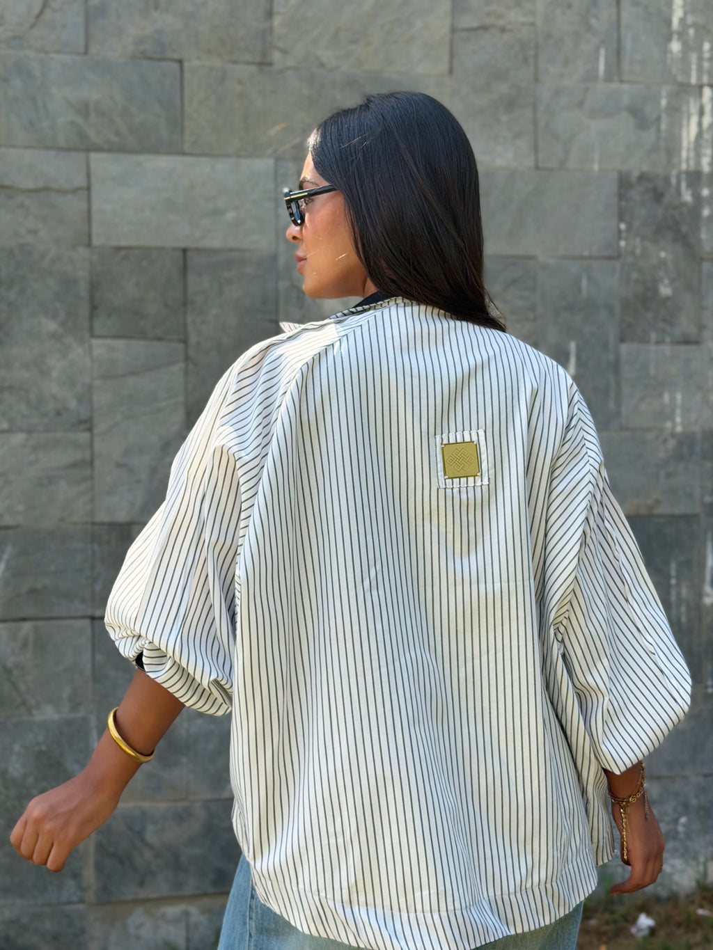 Stripped Bomber Overshirt