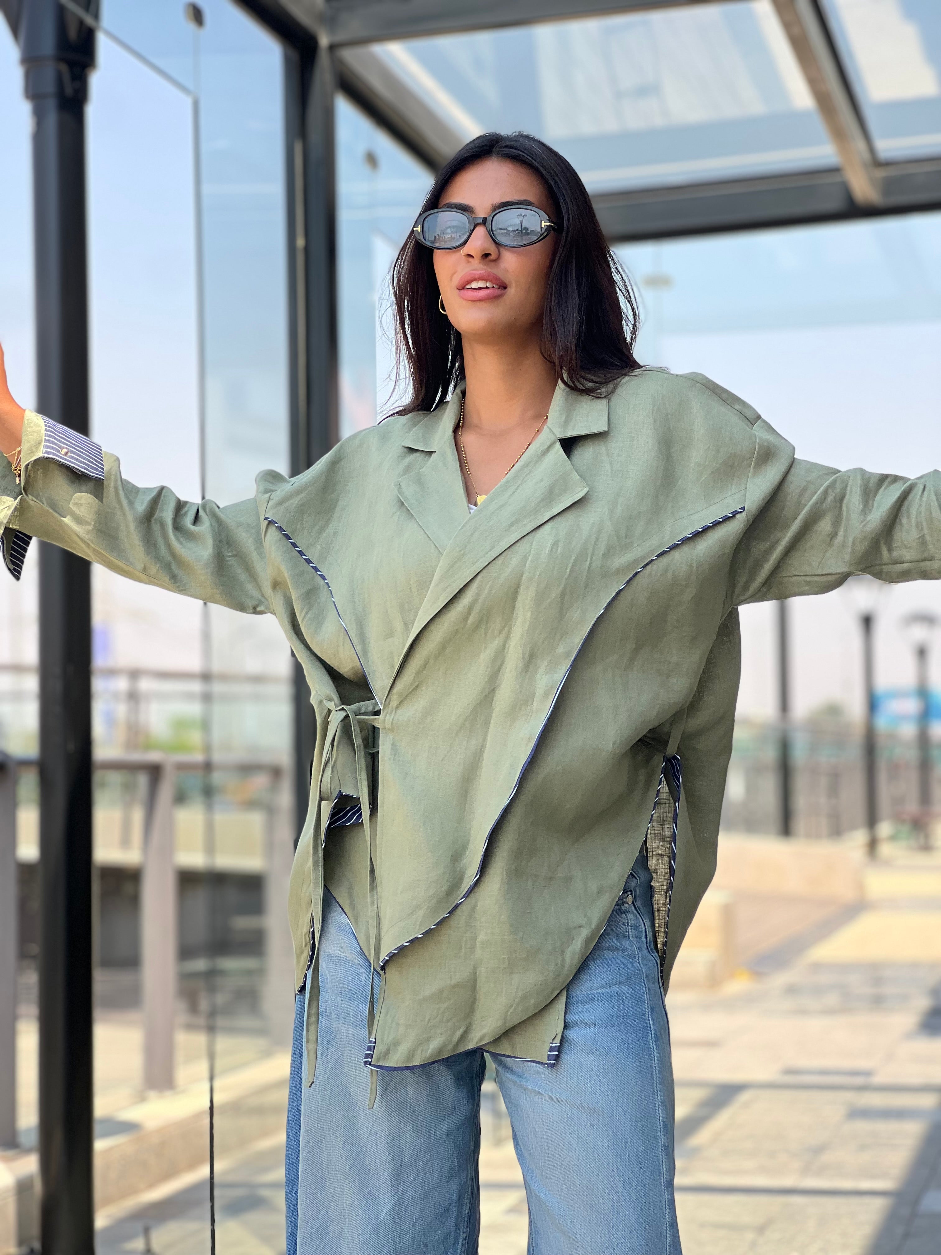 Cross-over Shirt (olive)