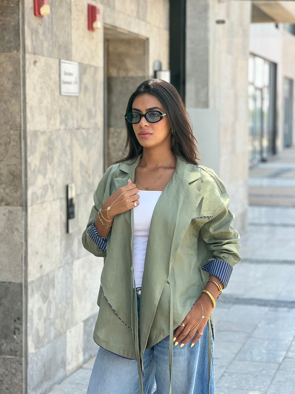 Cross-over Shirt (olive)