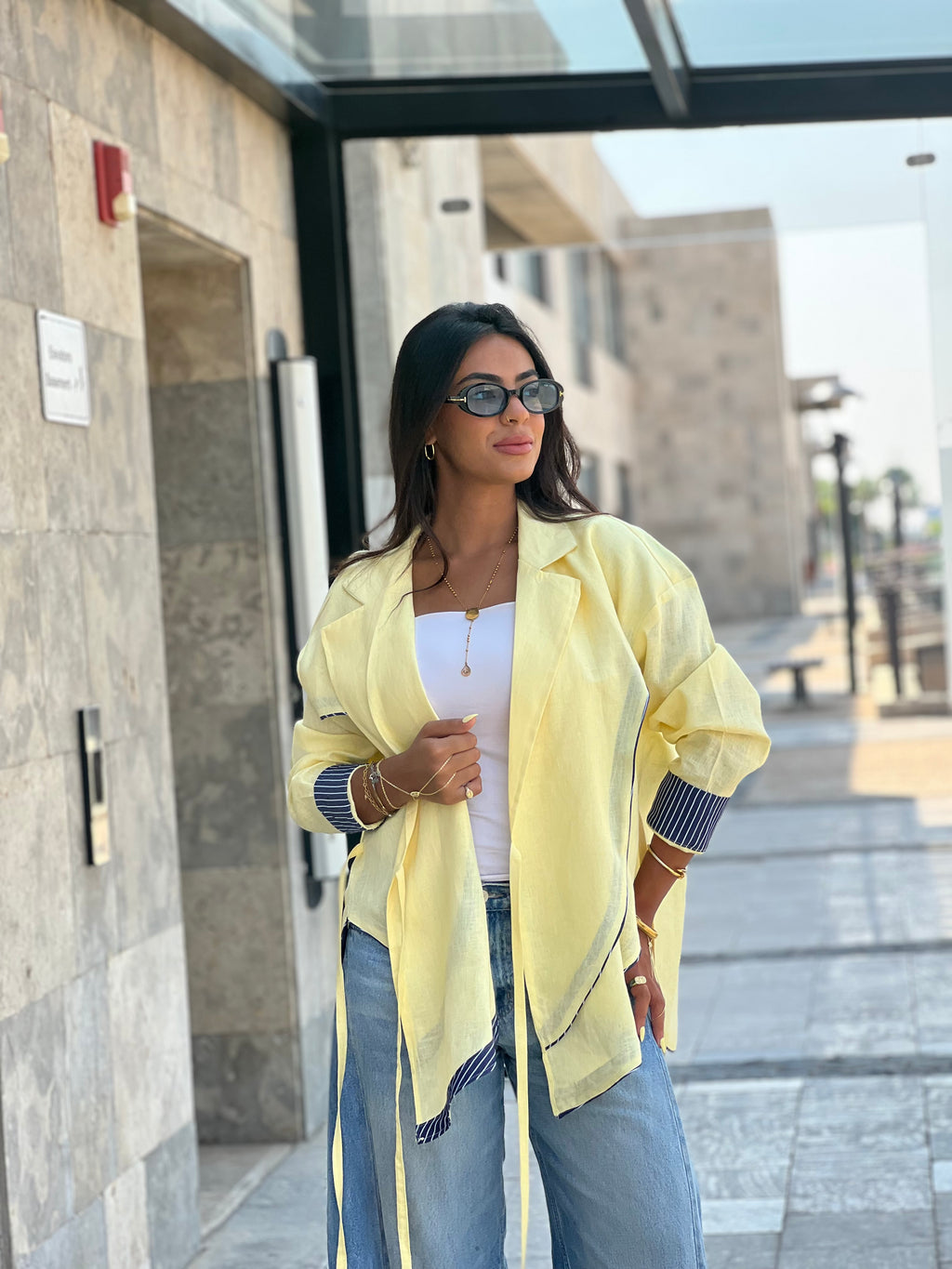 Cross-over Shirt (Butter yellow)