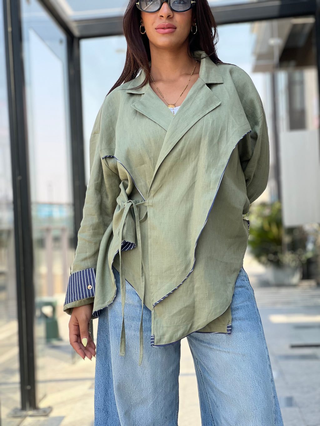 Cross-over Shirt (olive)