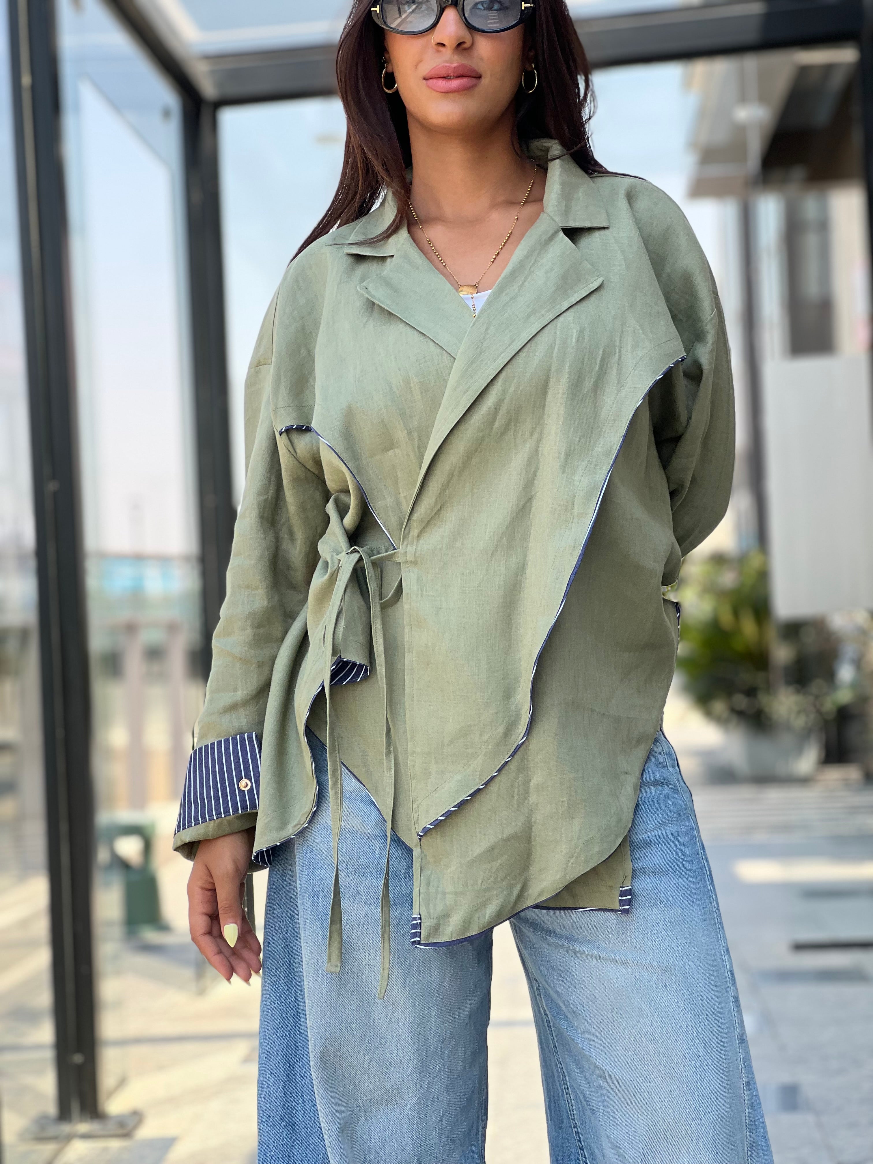 Cross-over Shirt (olive)