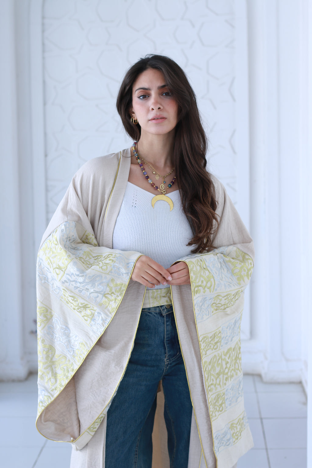 Elegant Beige Kaftan