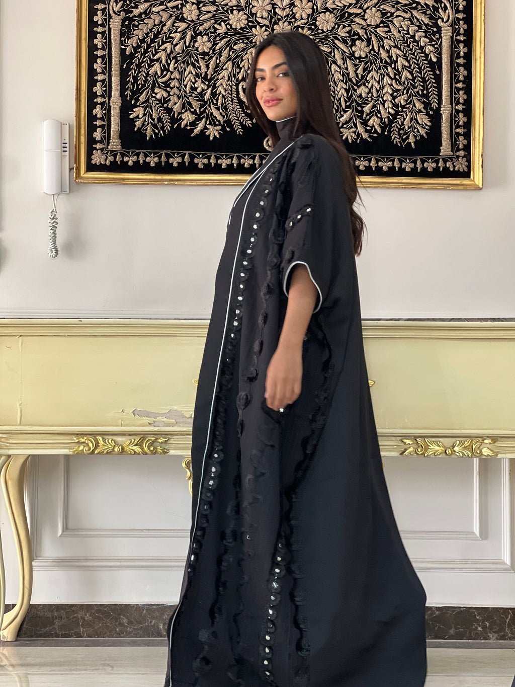 Crown of Shadows Royal Black Kaftan🌙✨