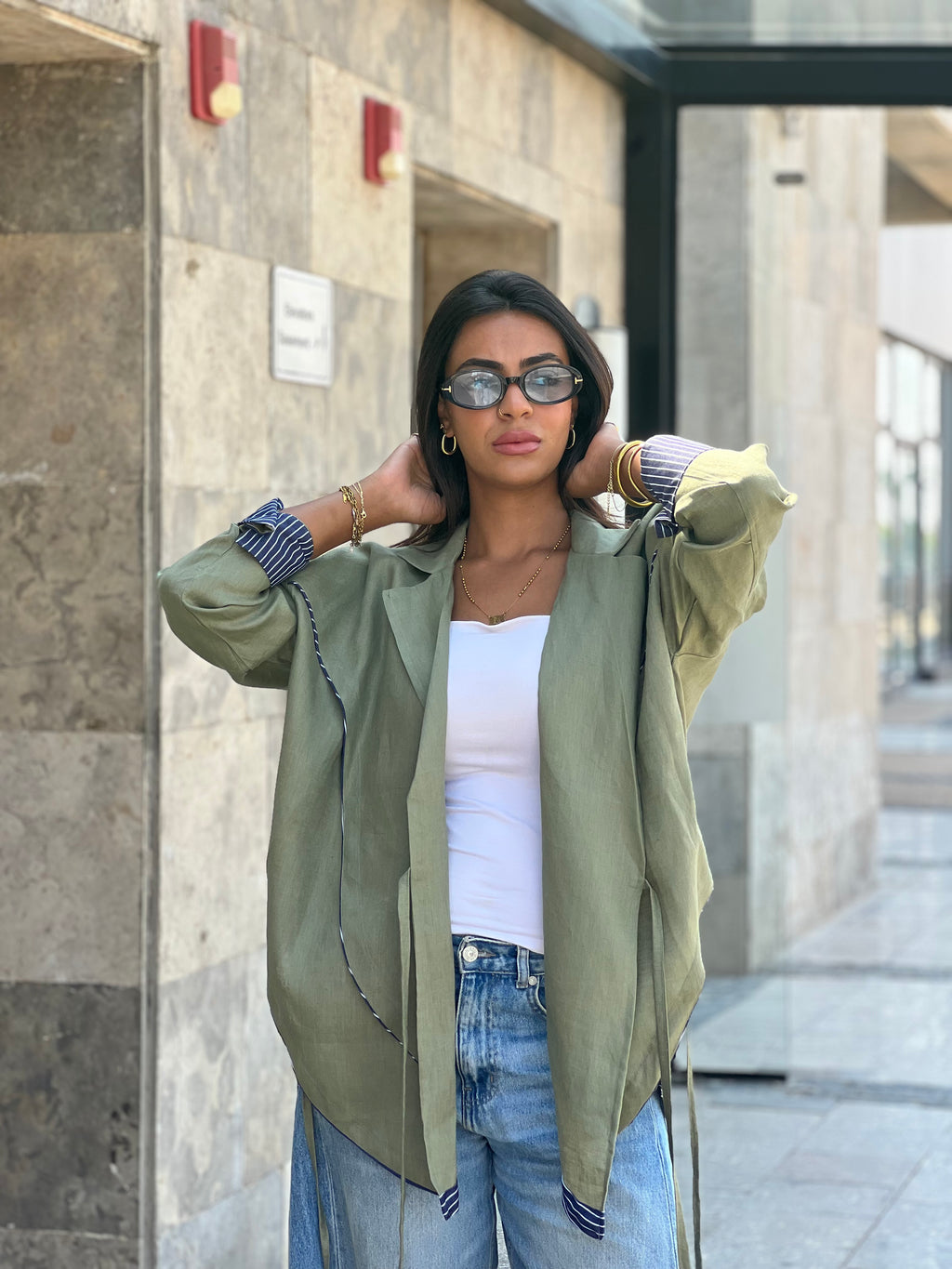 Cross-over Shirt (olive)