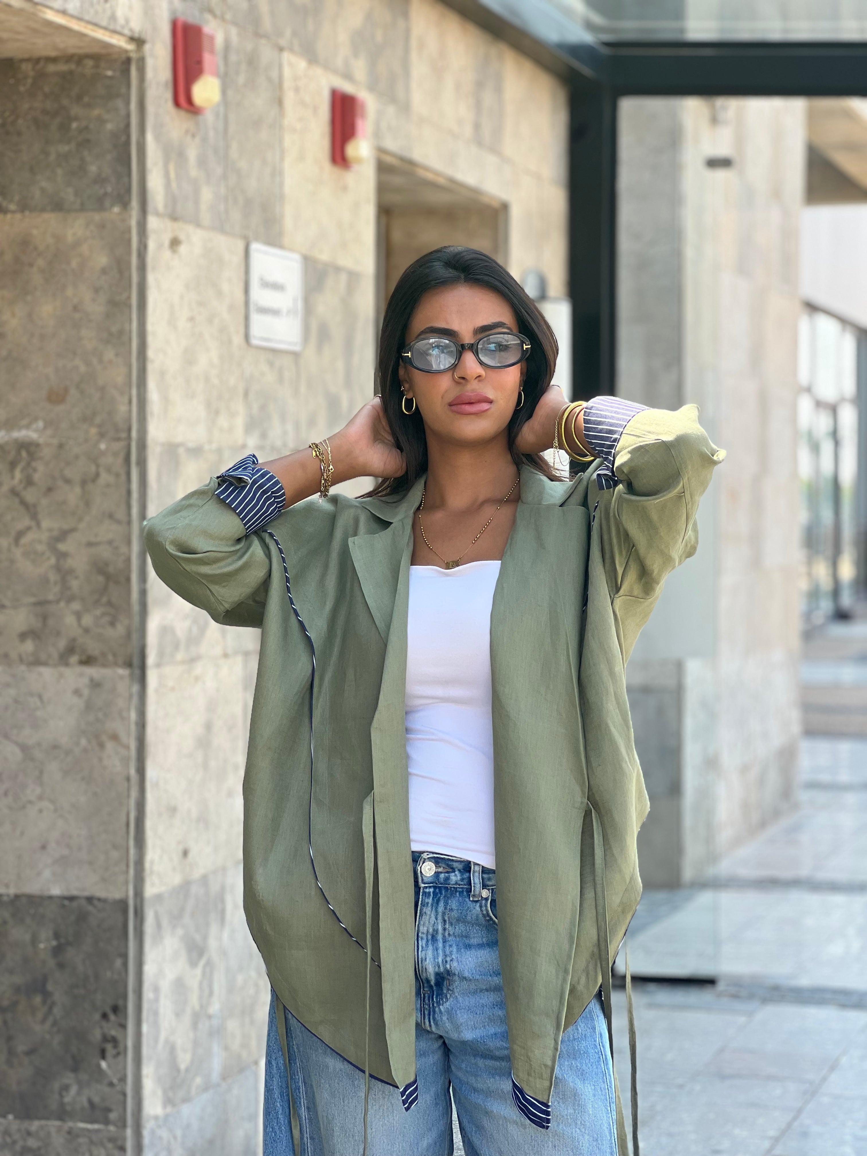 Cross-over Shirt (olive)