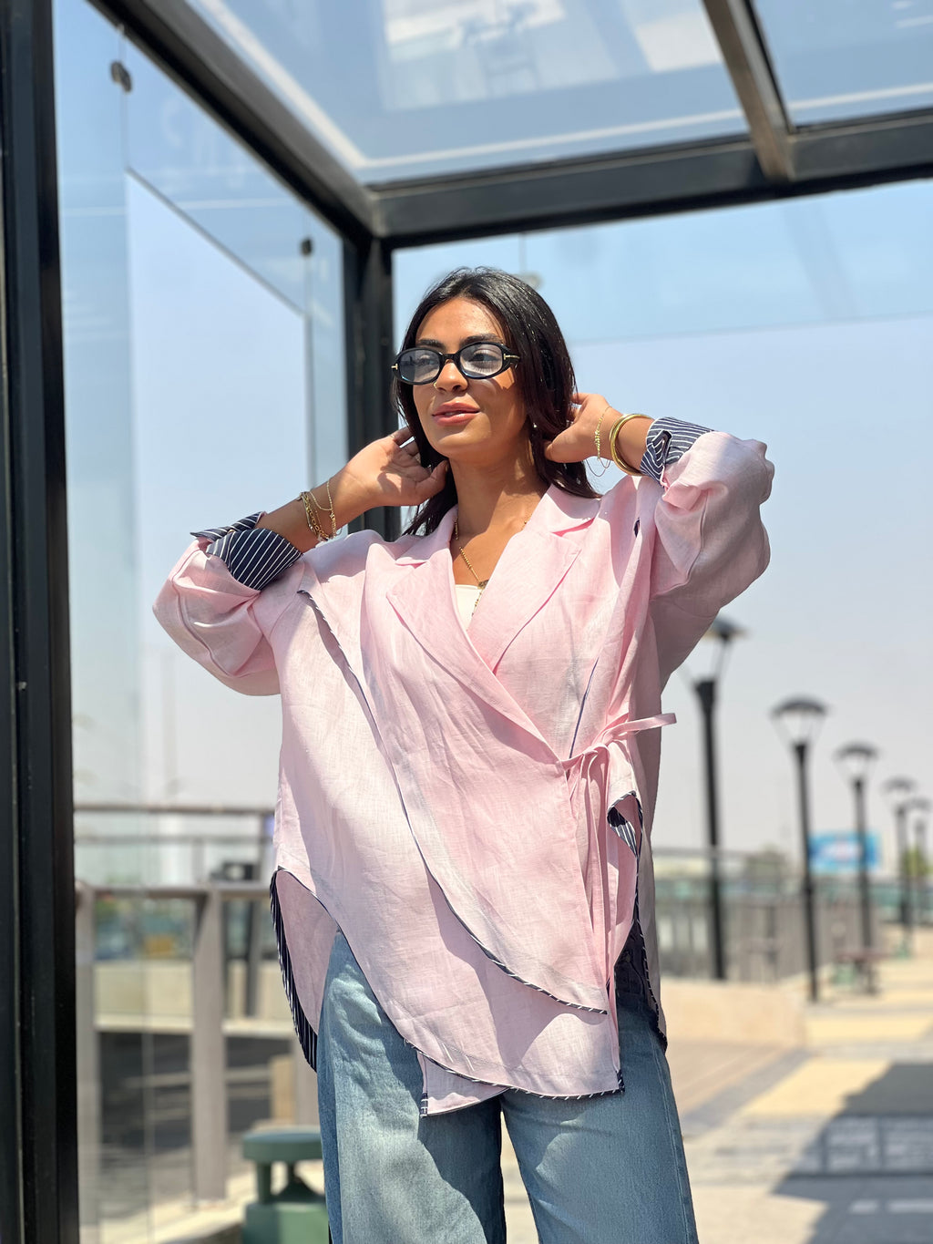 Cross-over Shirt (pink)