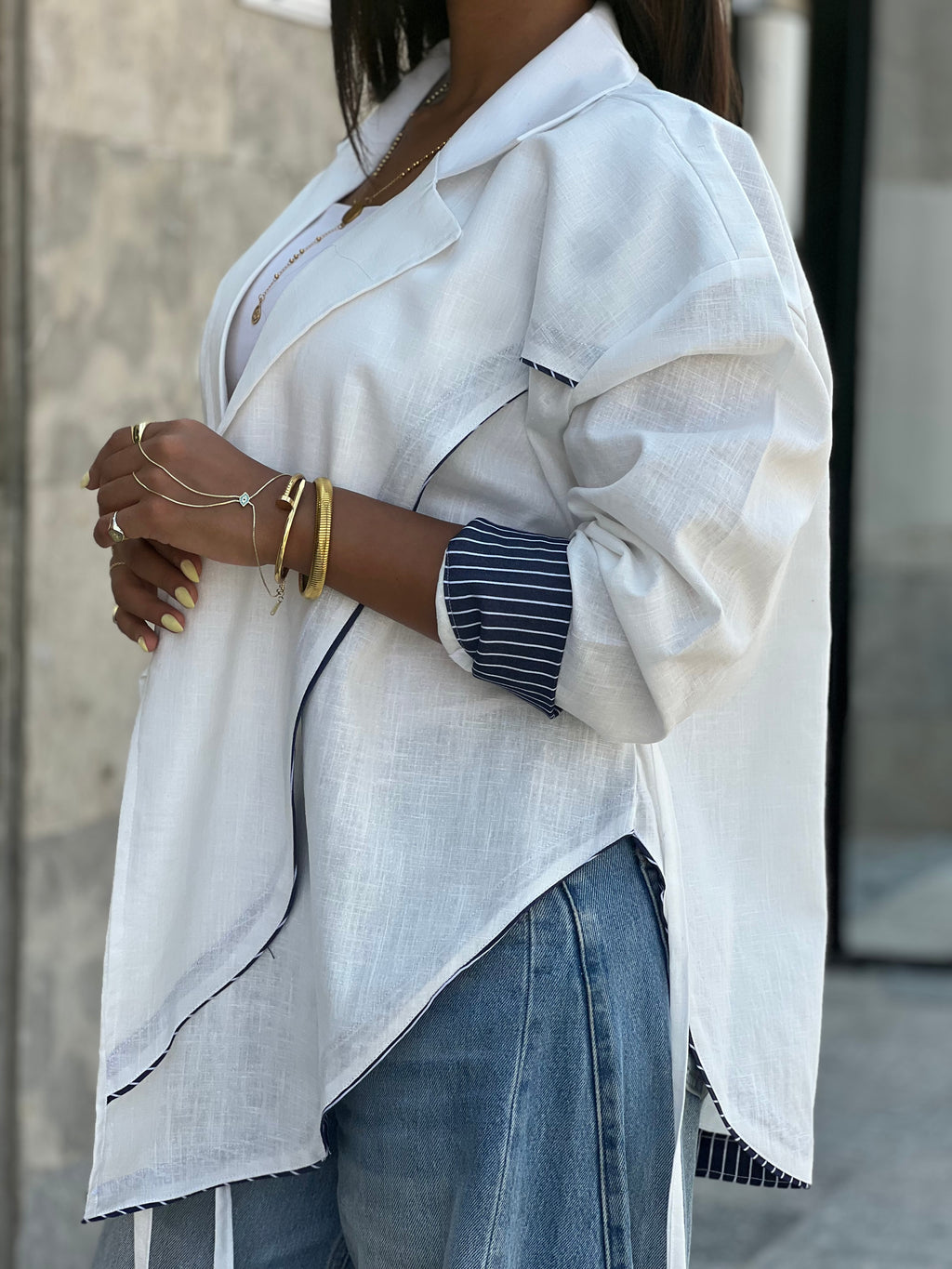 Cross-over Shirt (white)