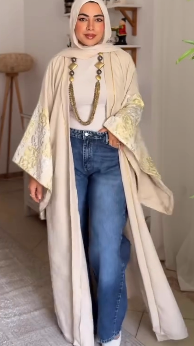 Elegant Beige Kaftan