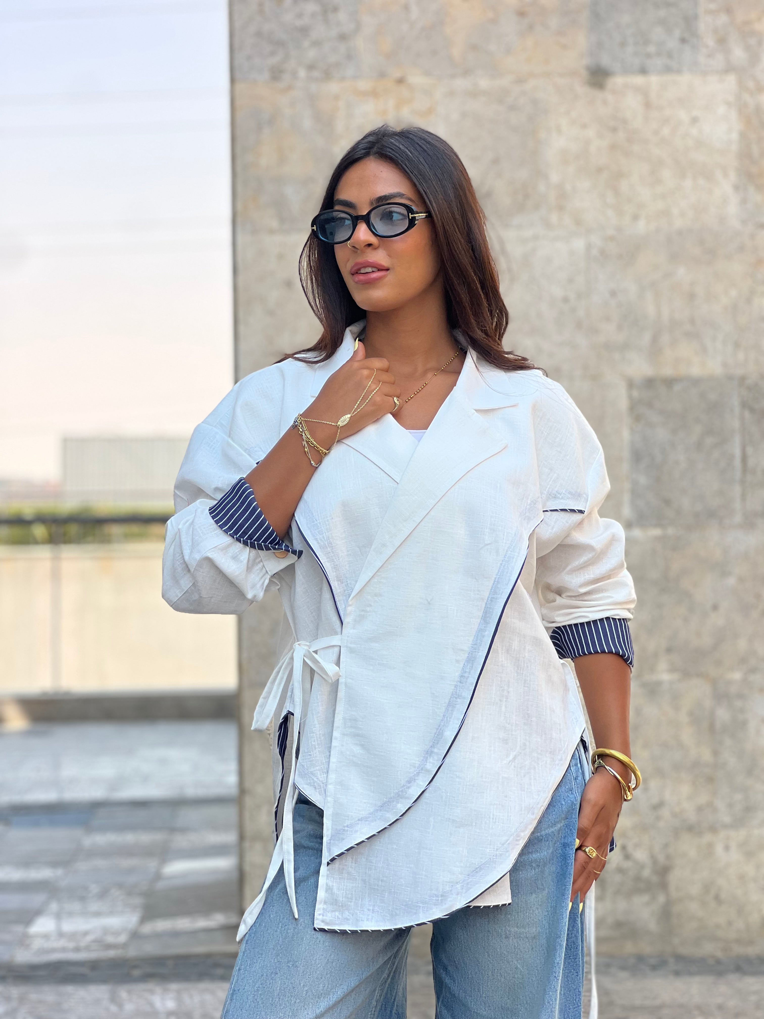 Cross-over Shirt (white)