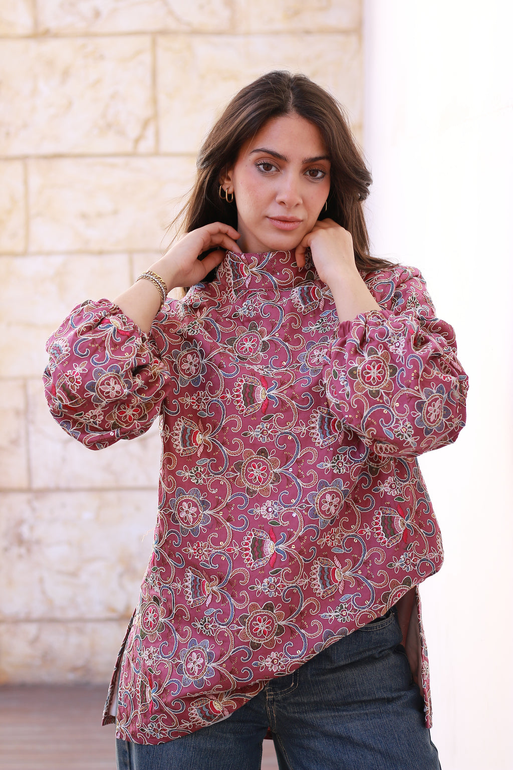 Lotus Rosette Handmade Top