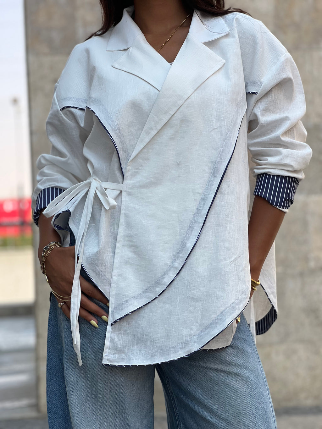 Cross-over Shirt (white)