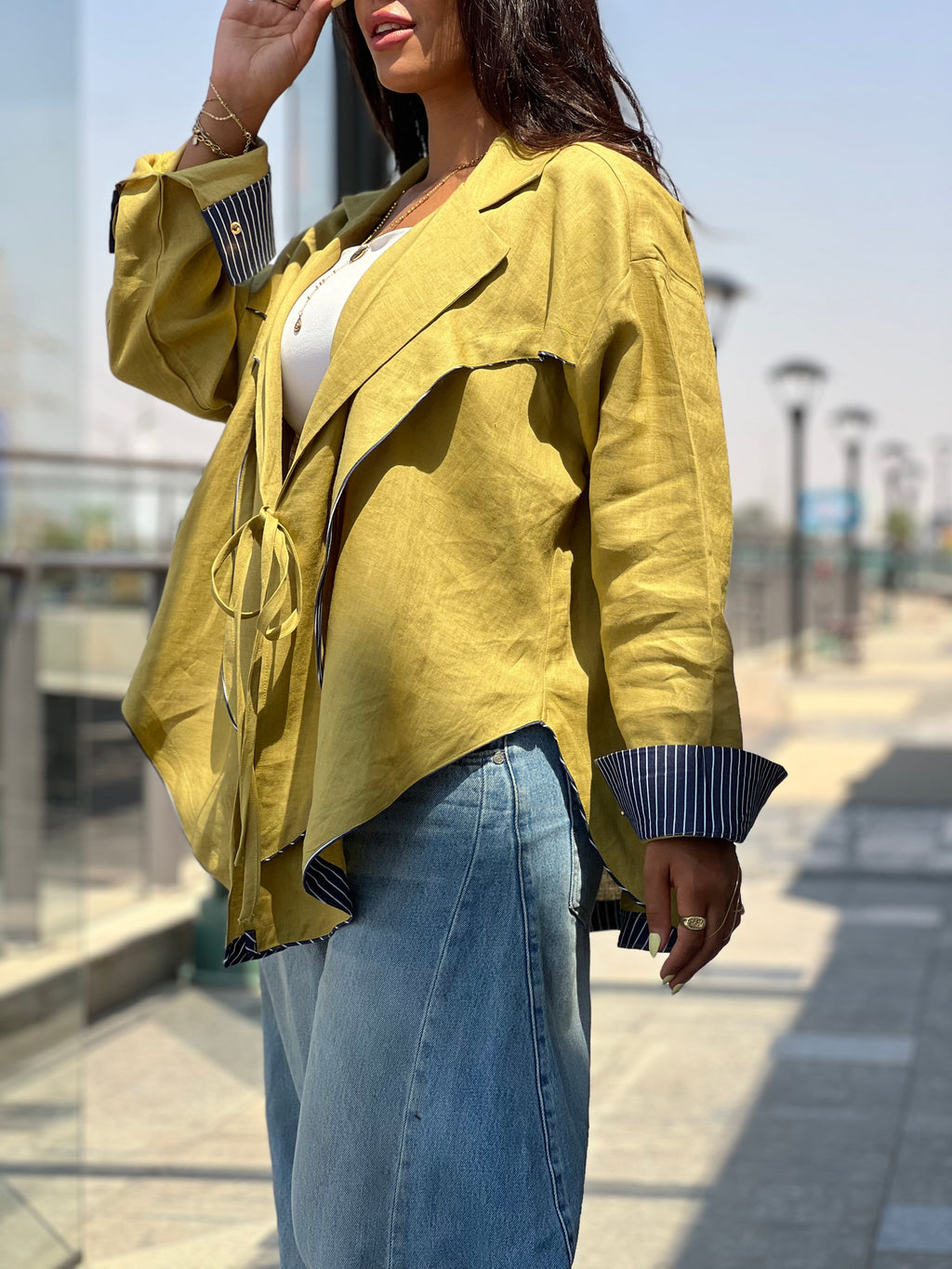 Cross-over Shirt (Mustard)