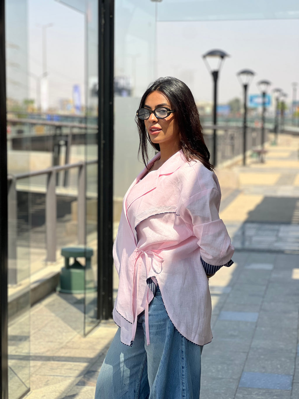 Cross-over Shirt (pink)