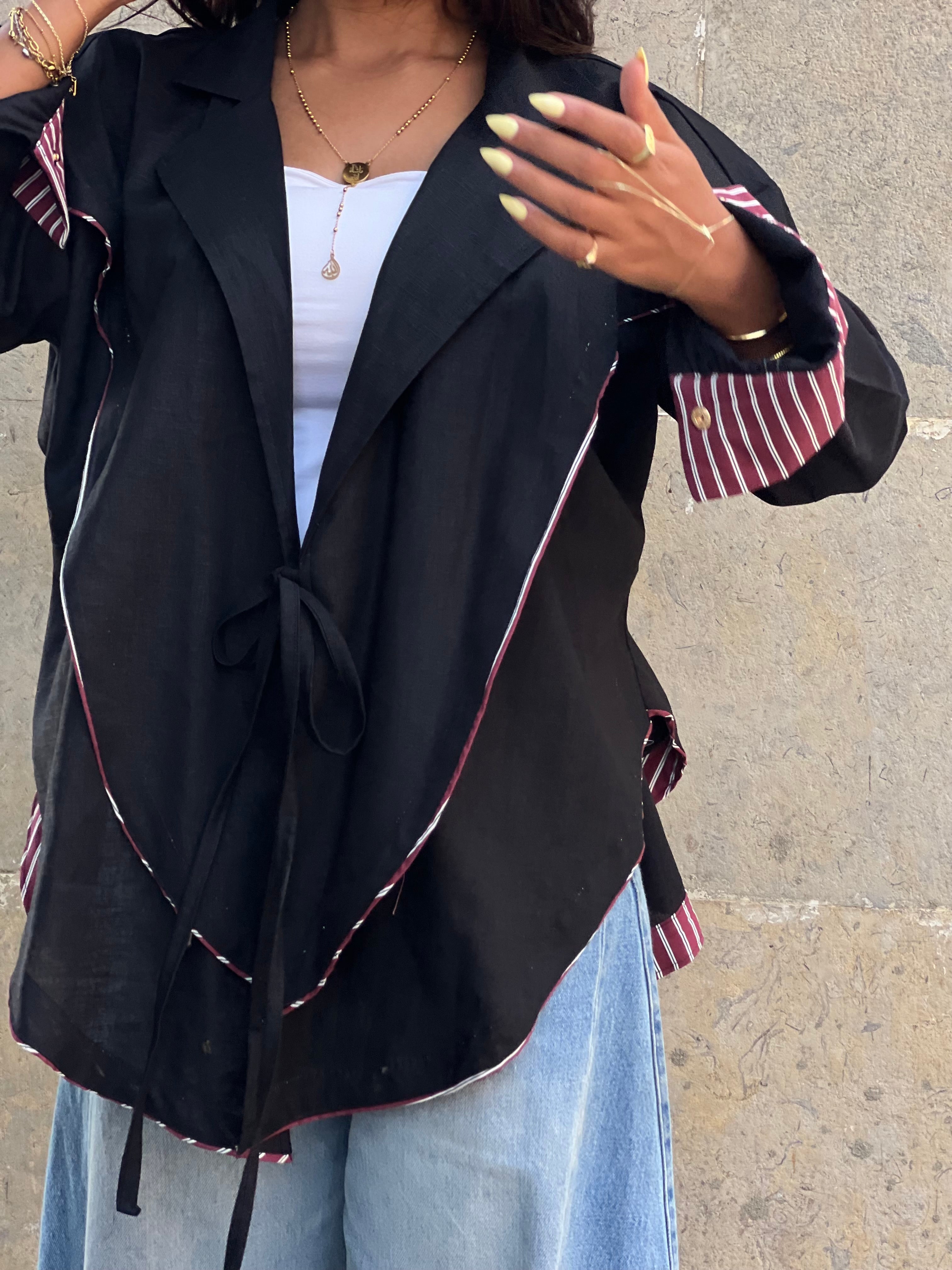 Cross-over Shirt (Black)
