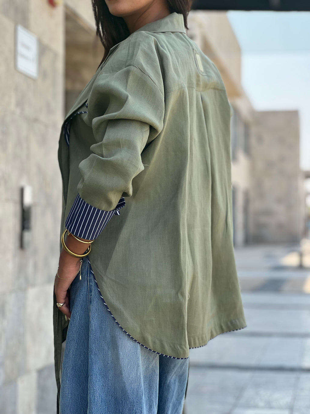 Cross-over Shirt (olive)