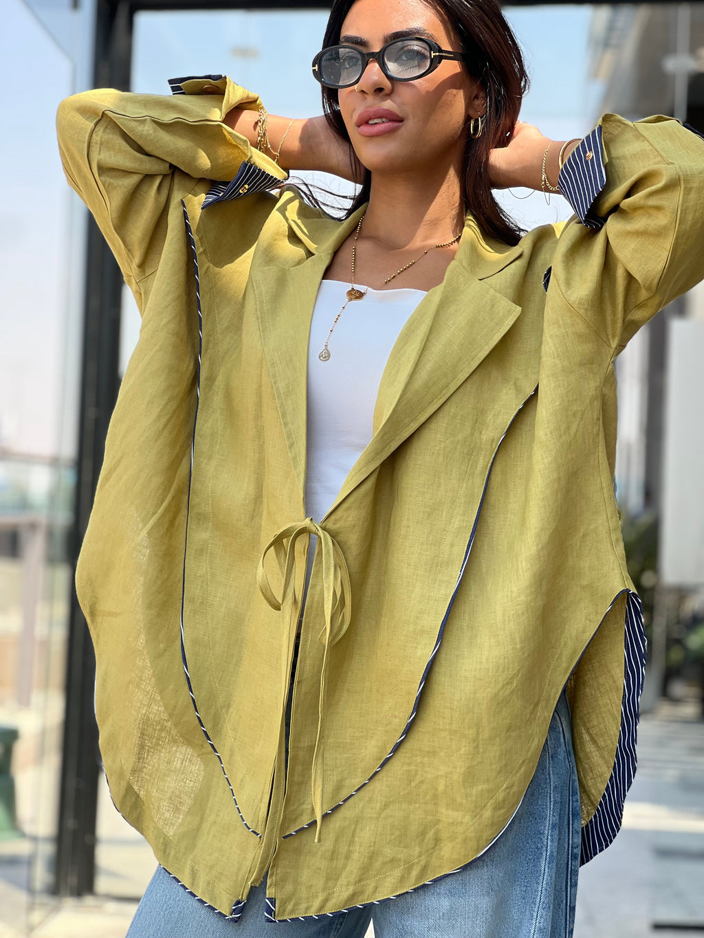 Cross-over Shirt (Mustard)
