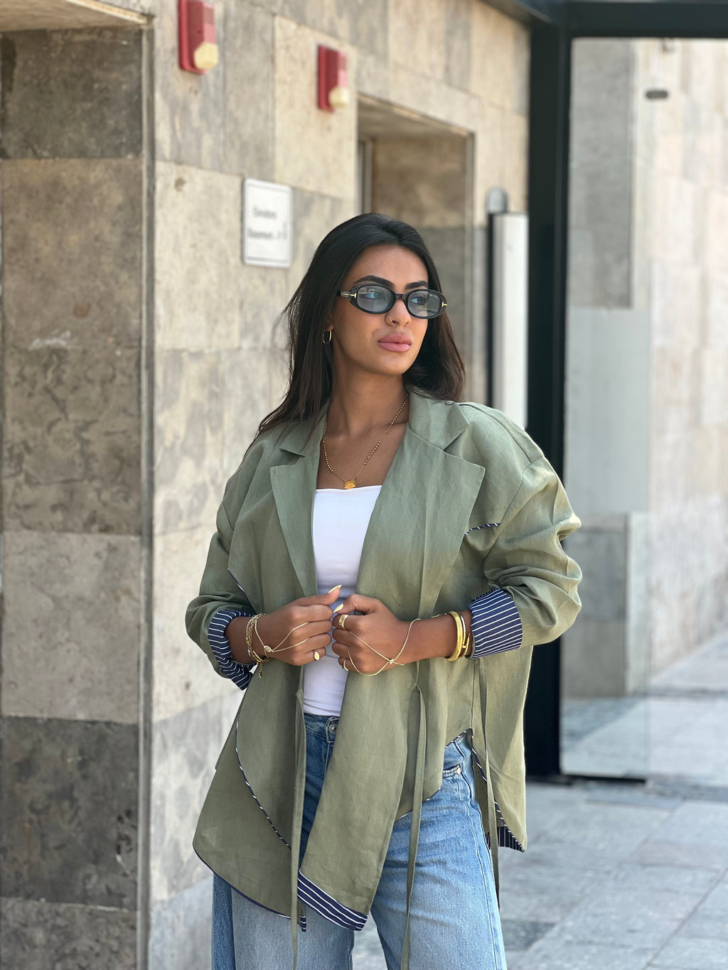 Cross-over Shirt (olive)