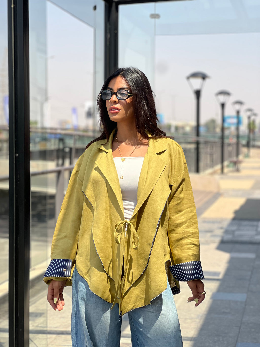 Cross-over Shirt (Mustard)