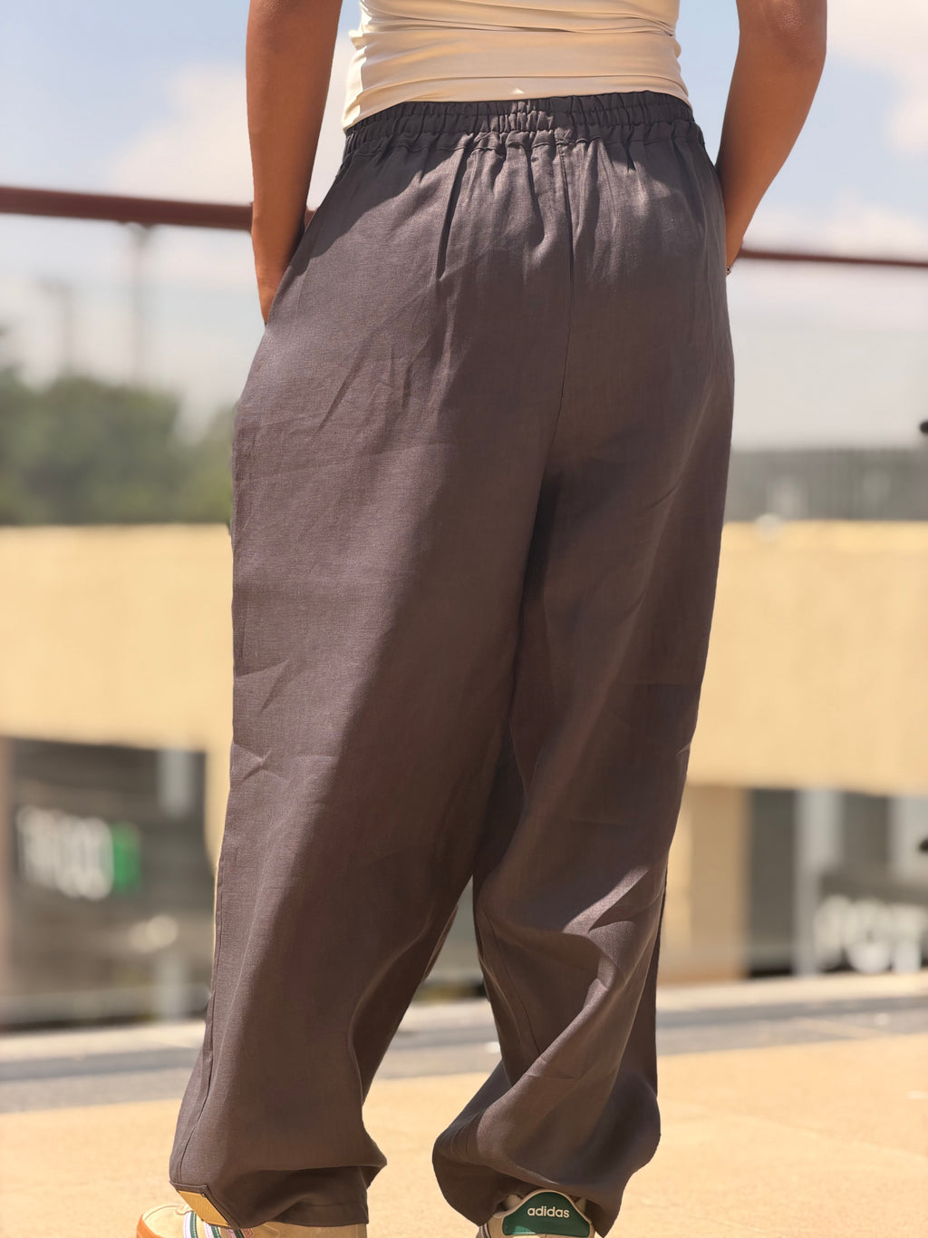 Mila linen pants ( Grey)