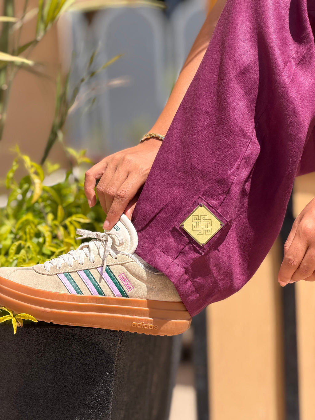 Mila linen pants ( Plum )
