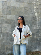 Striped Bomber Overshirt