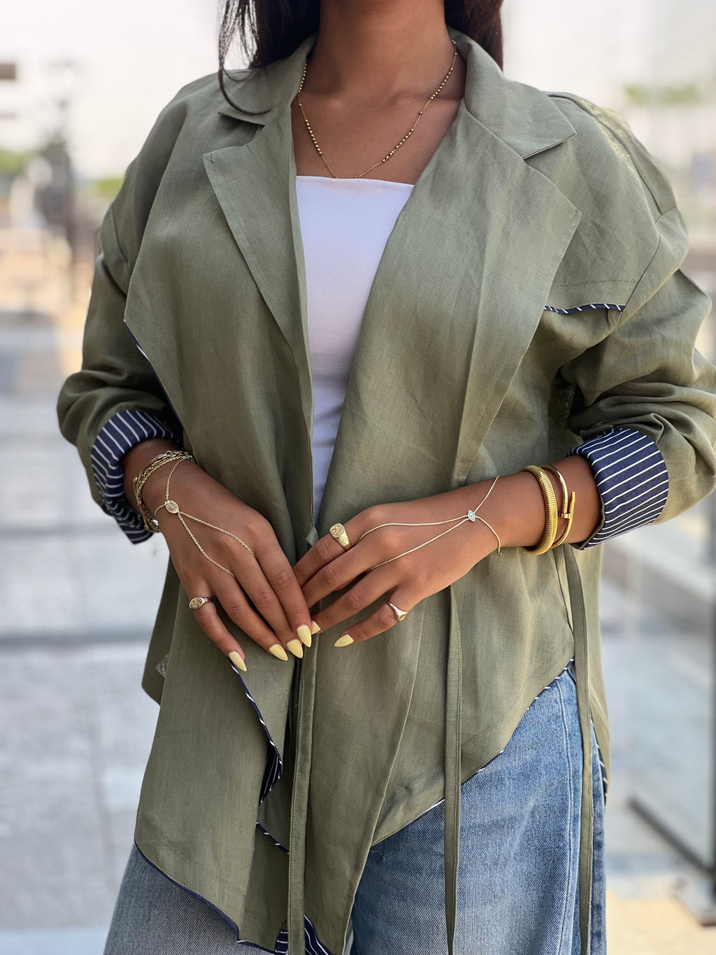 Cross-over Shirt (olive)