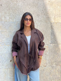 Cross-over Shirt (Brown)