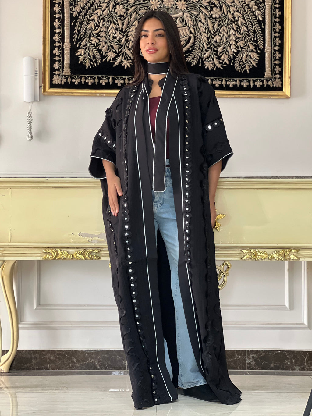 Crown of Shadows Royal Black Kaftan🌙✨