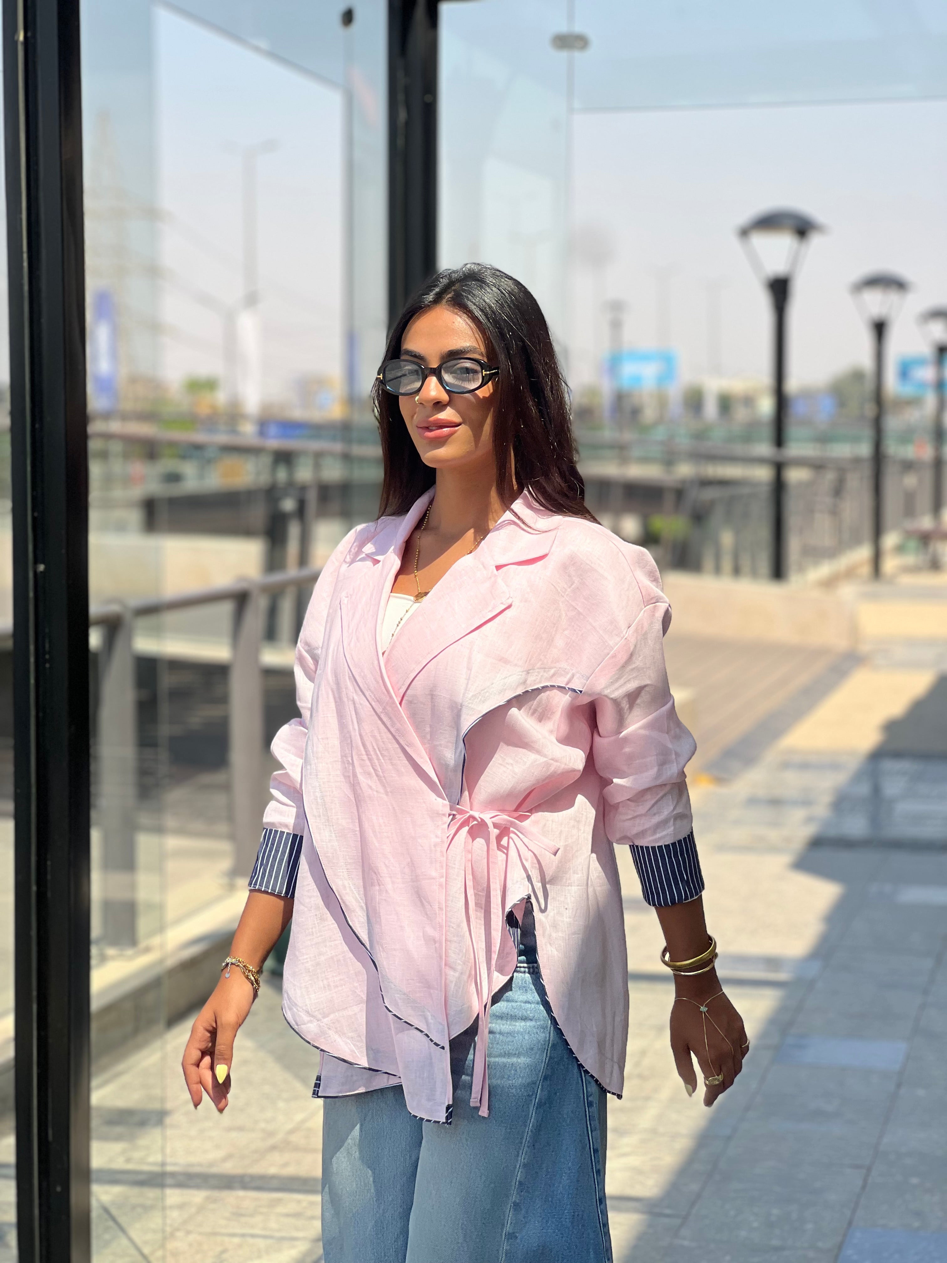 Cross-over Shirt (pink)