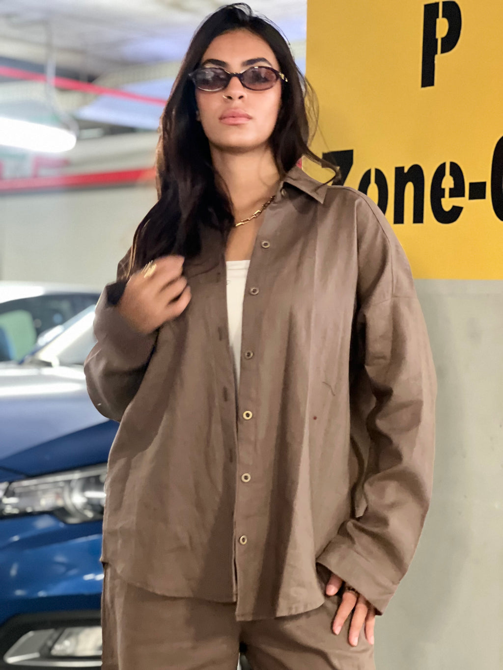 Truffle Linen Suit