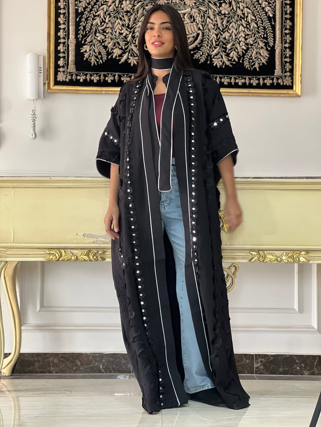 Crown of Shadows Royal Black Kaftan🌙✨