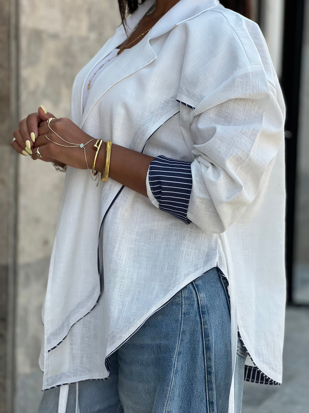 Cross-over Shirt (white)