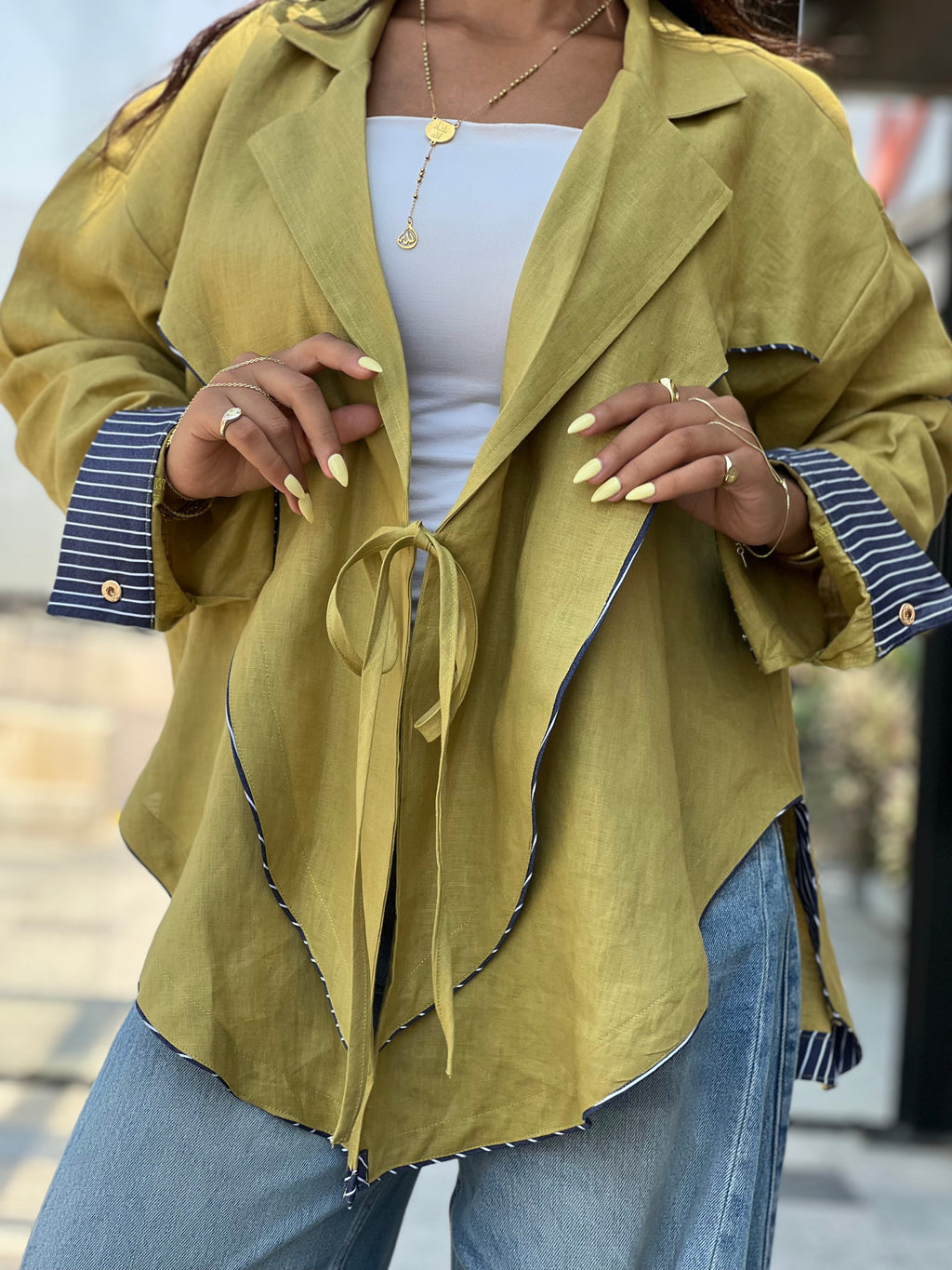 Cross-over Shirt (Mustard)