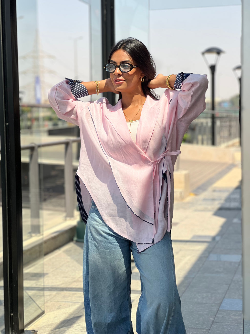 Cross-over Shirt (pink)