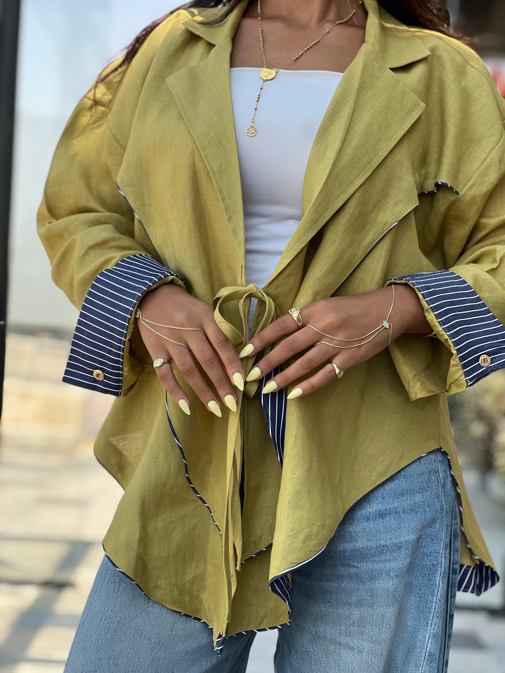 Cross-over Shirt (Mustard)