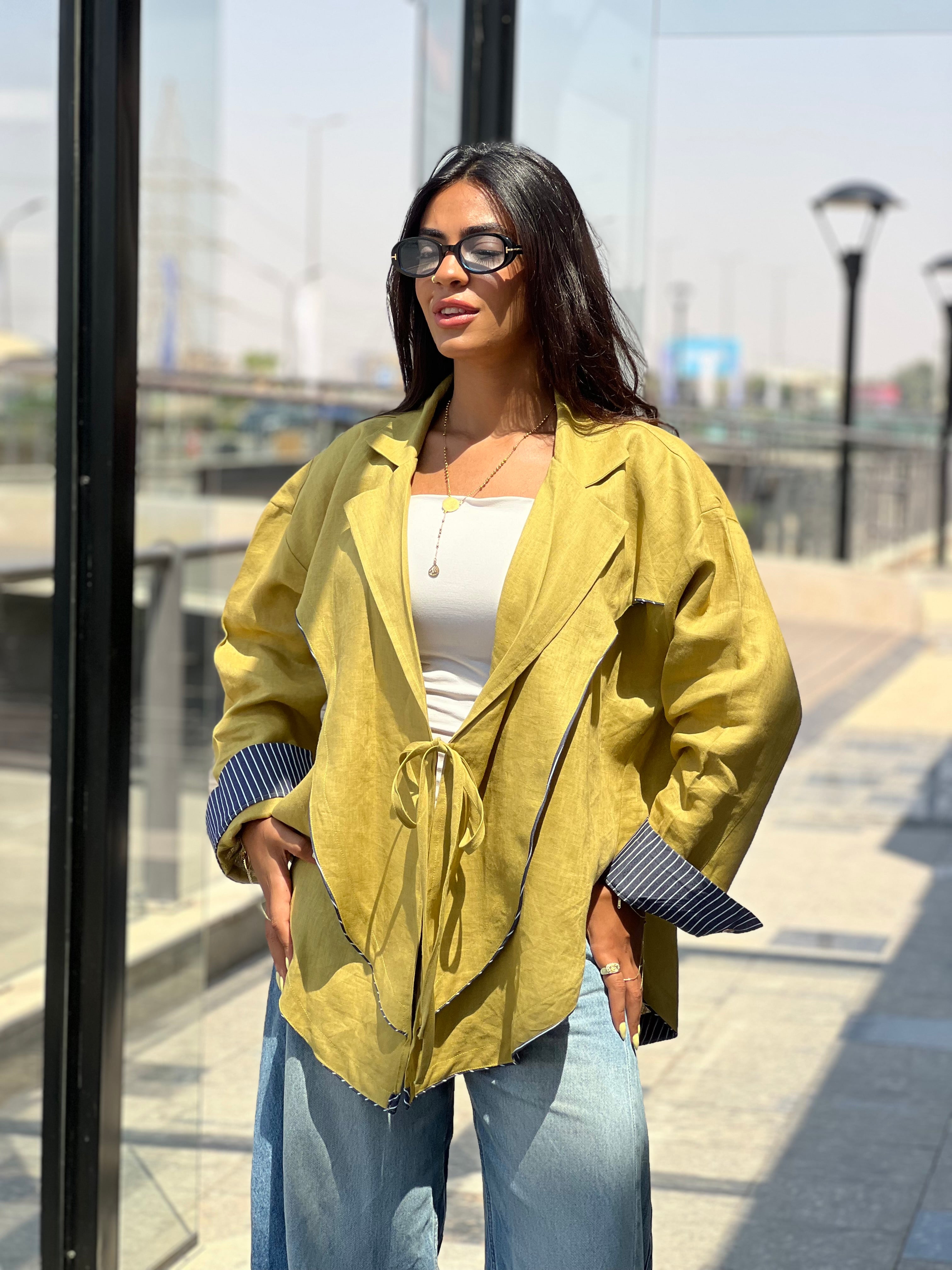 Cross-over Shirt (Mustard)