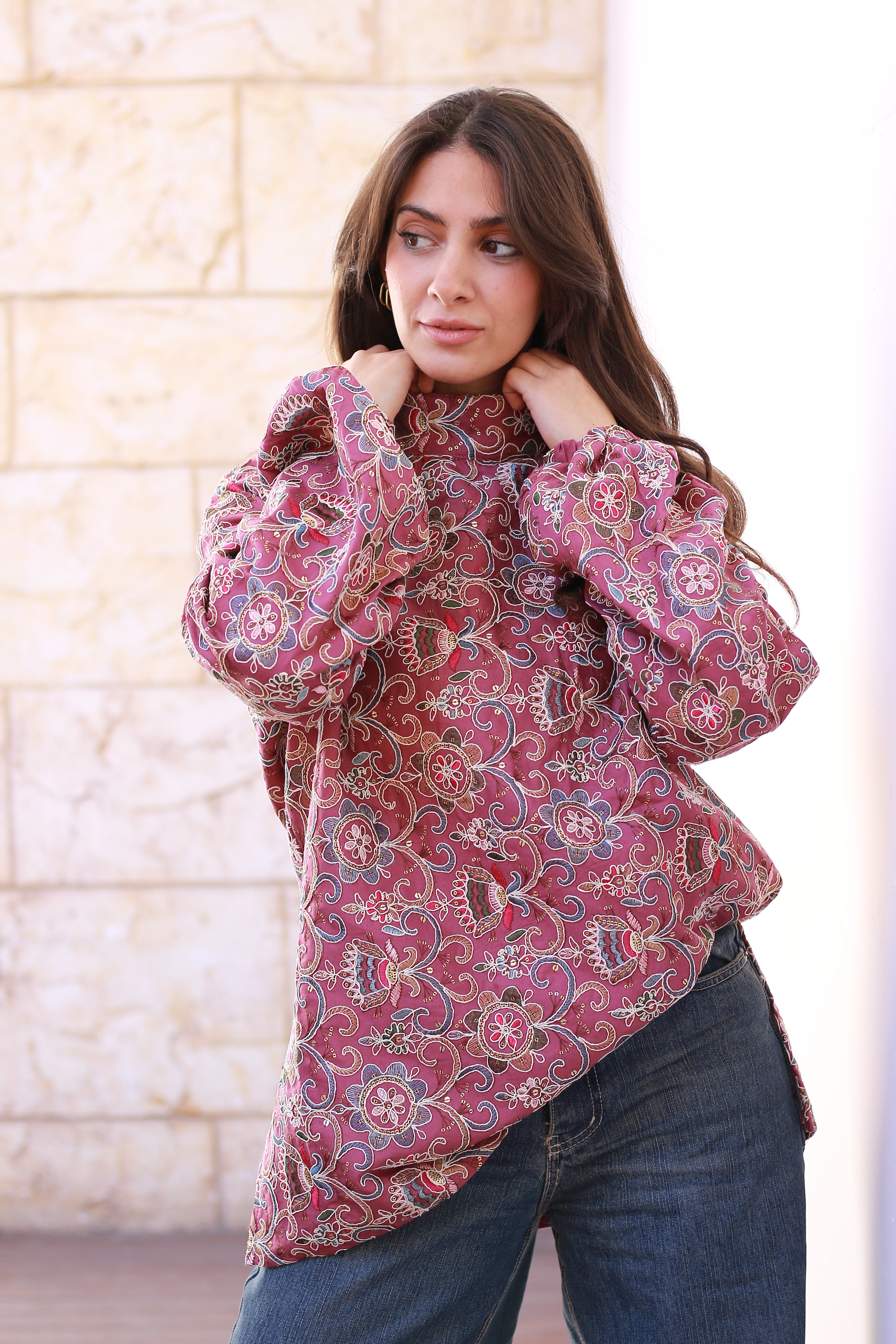 Lotus Rosette Handmade Top