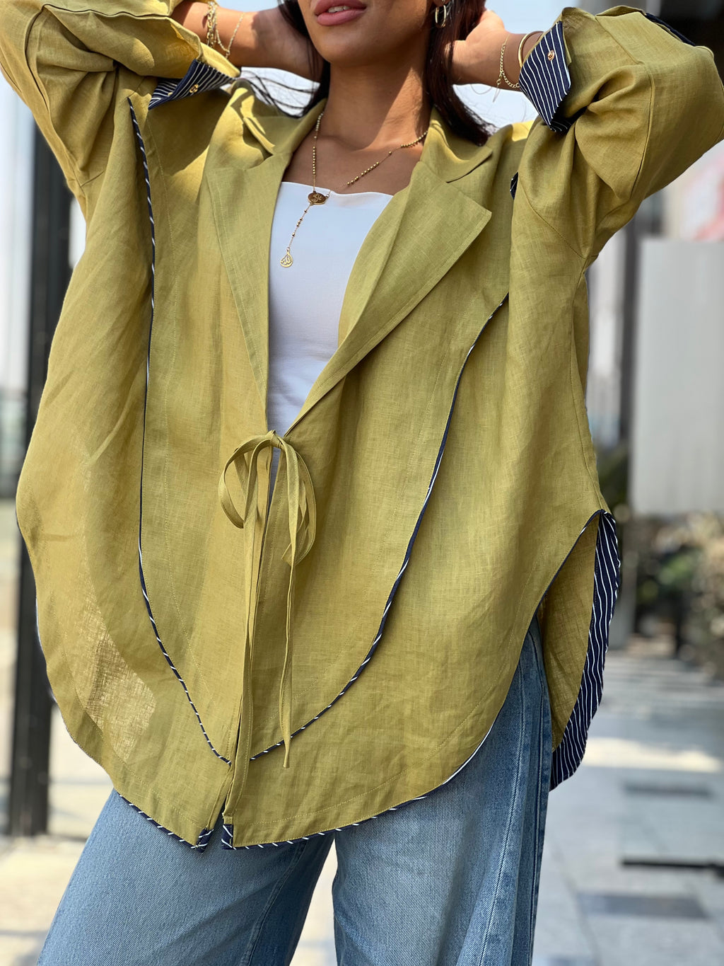 Cross-over Shirt (Mustard)