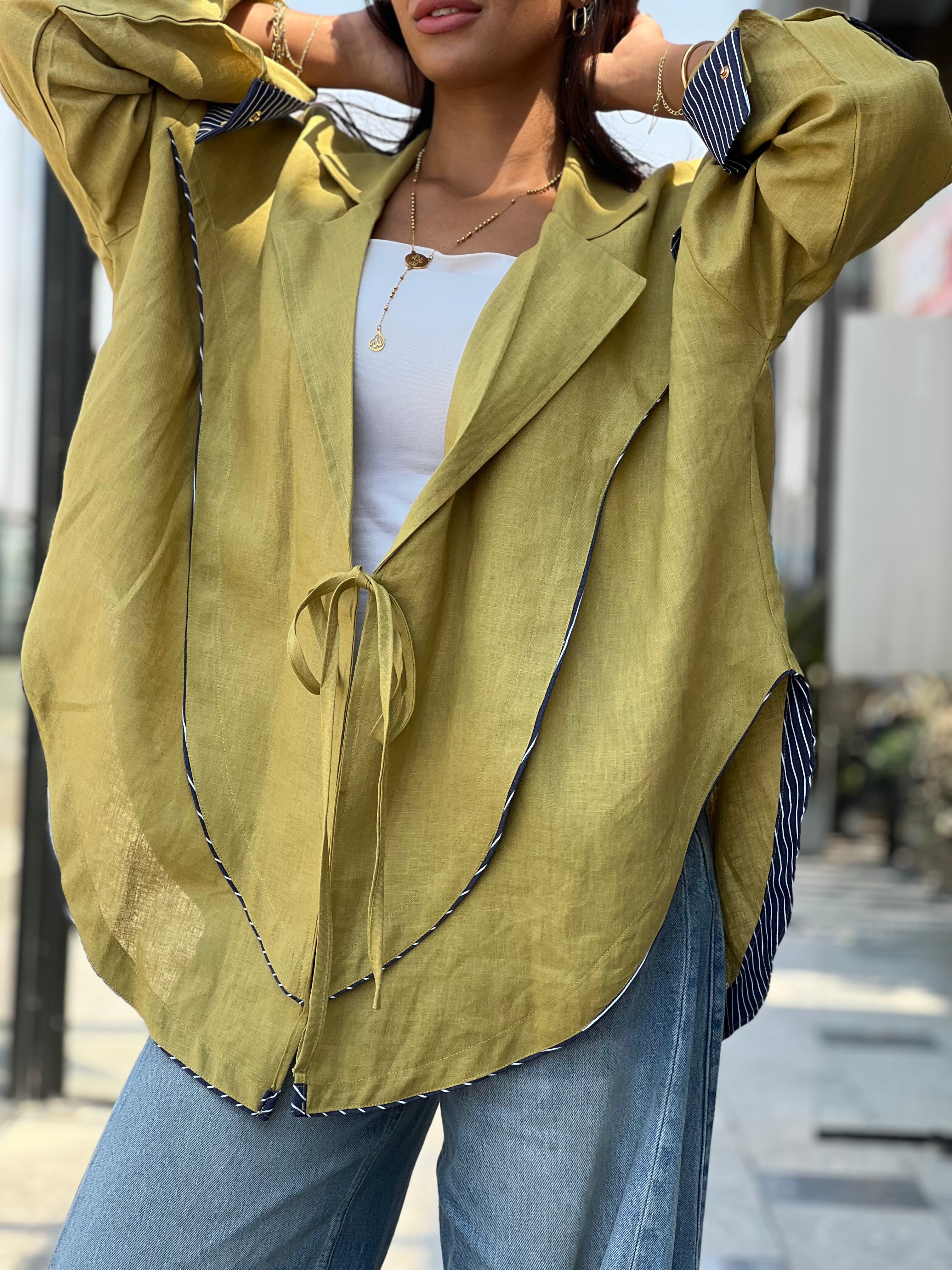 Cross-over Shirt (Mustard)