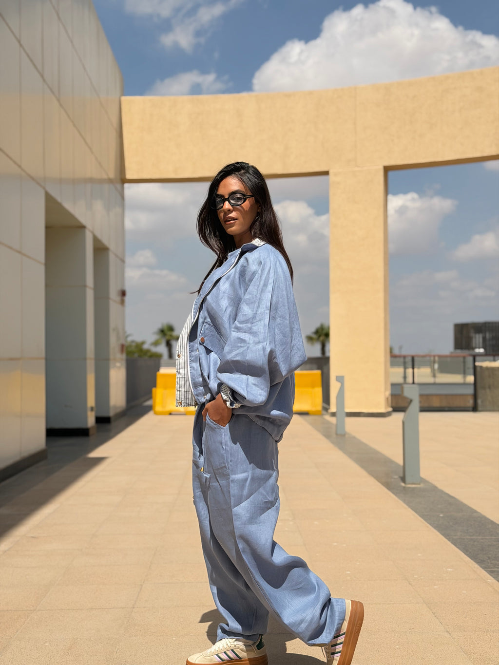 Baby Blue Hooded Jacket