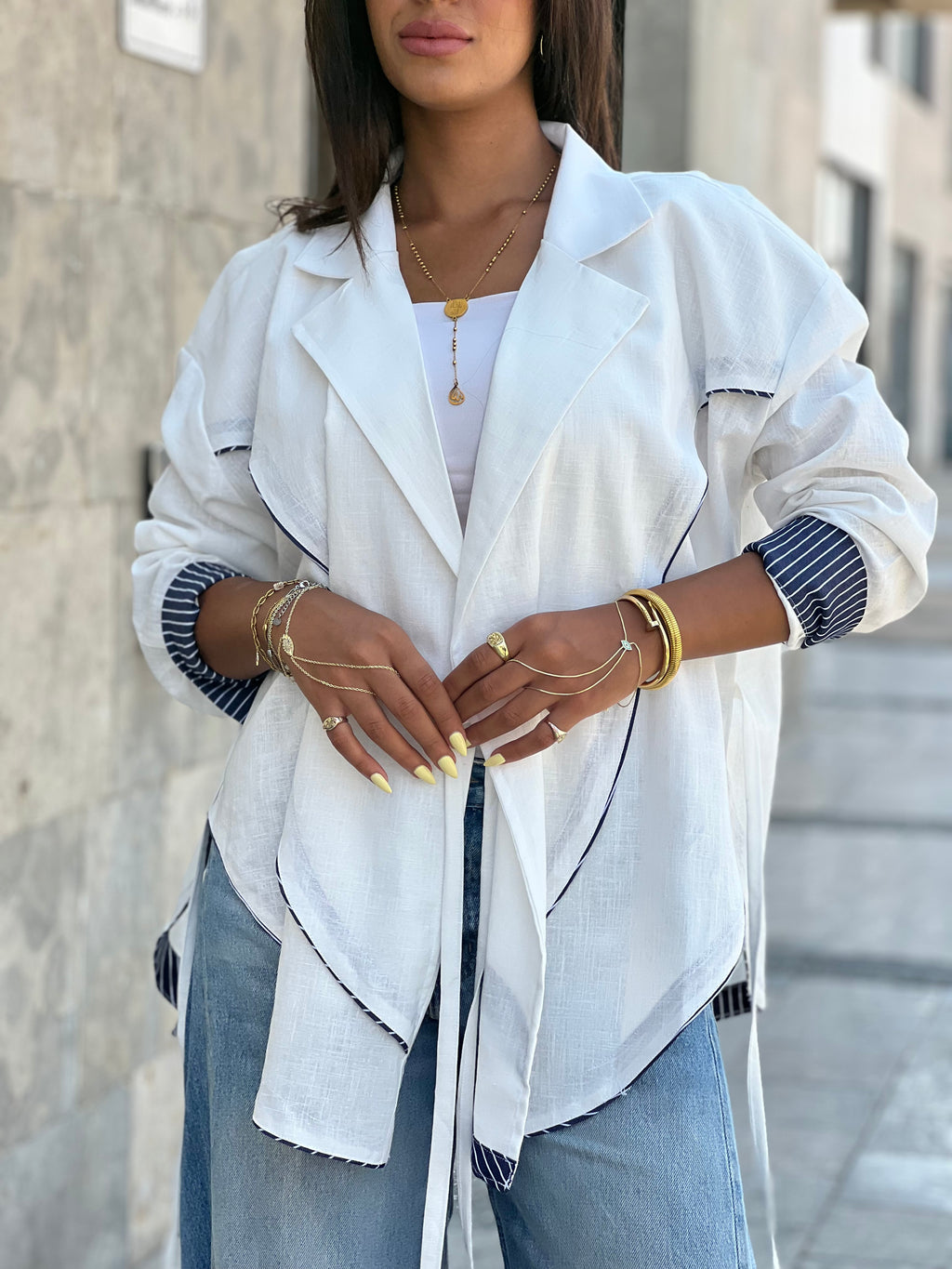 Cross-over Shirt (white)
