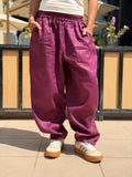 Mila linen pants ( Plum )