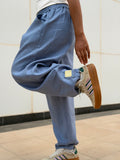 Mila linen pants (Baby Blue)