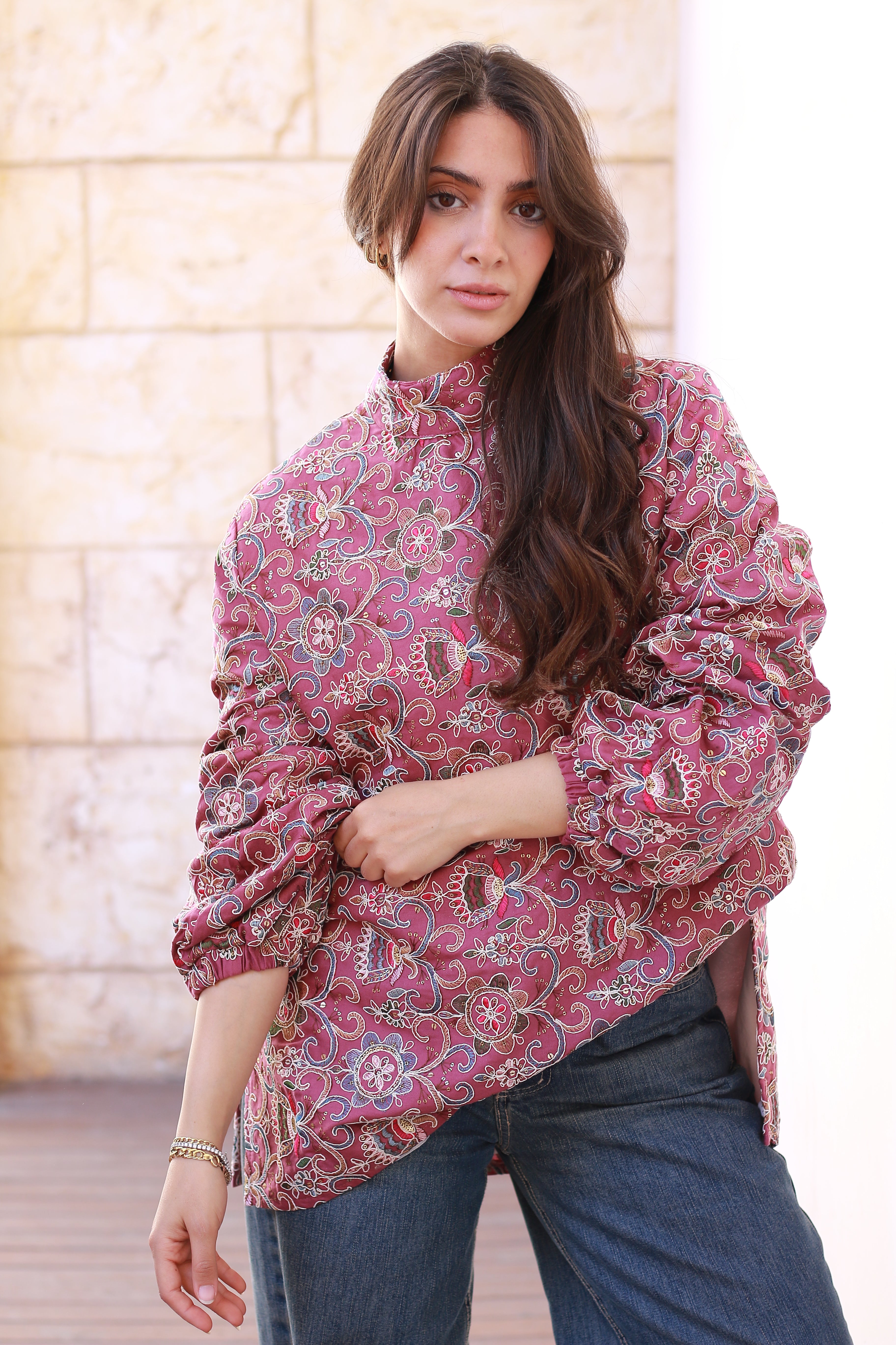 Lotus Rosette Handmade Top