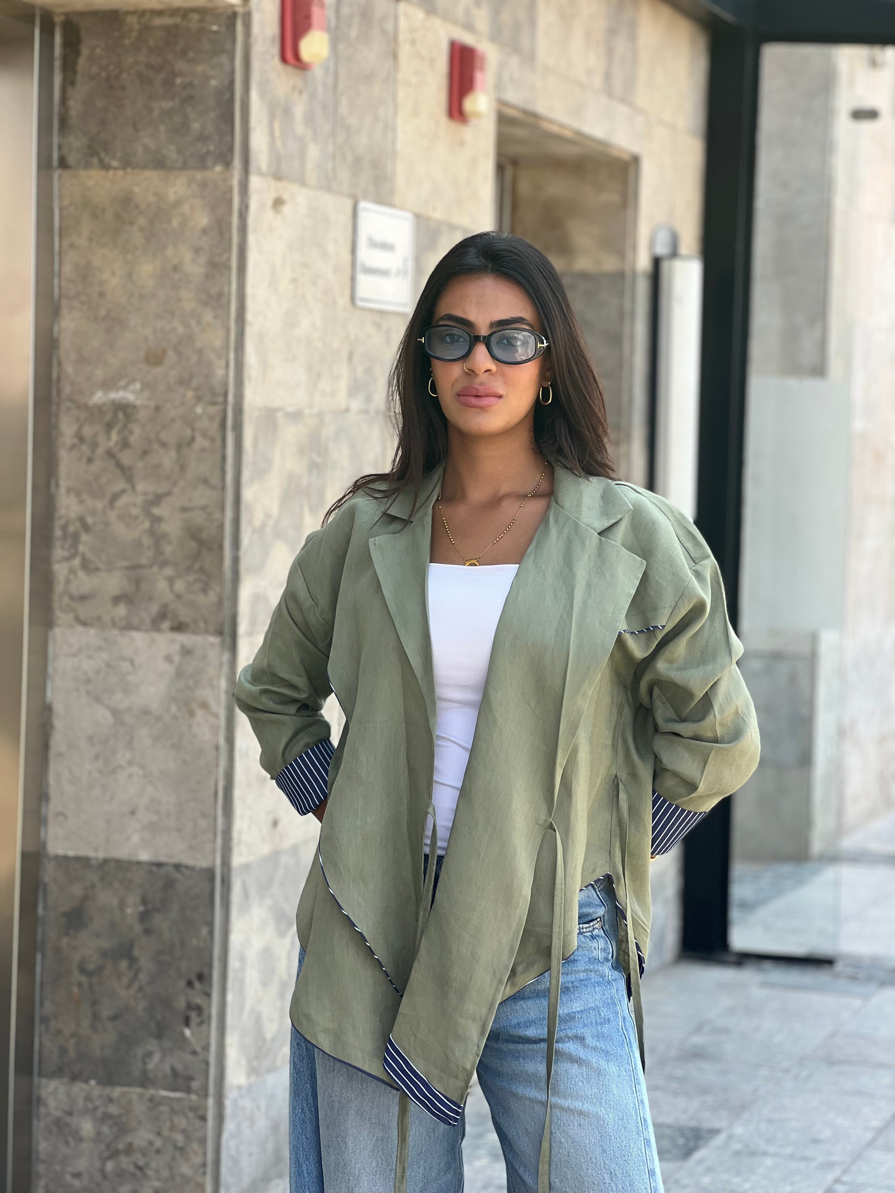 Cross-over Shirt (olive)