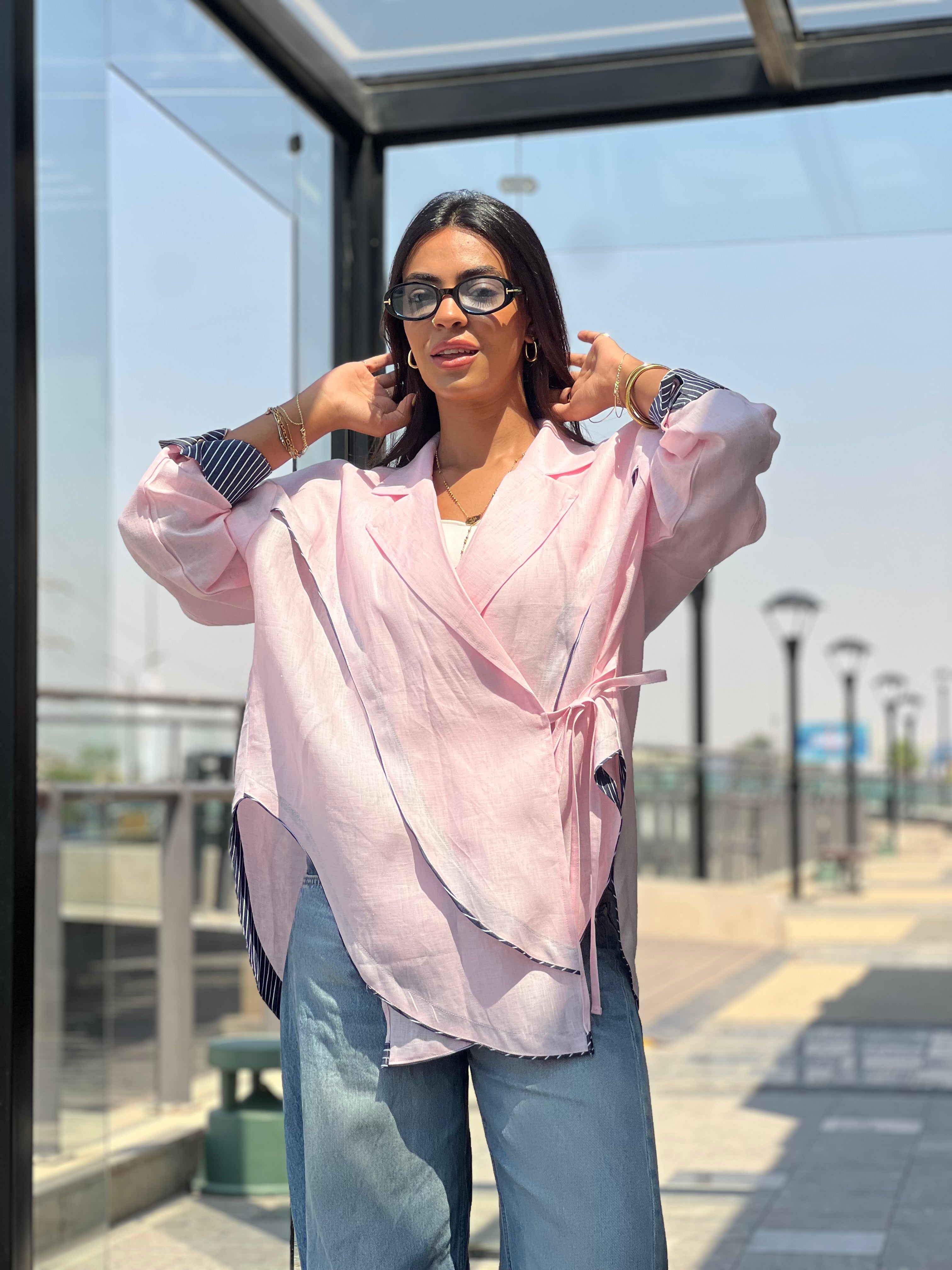 Cross-over Shirt (pink)
