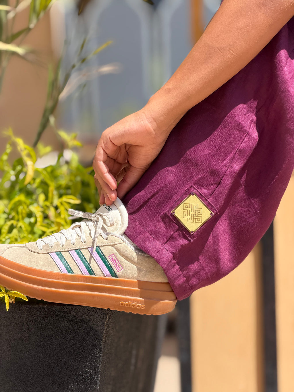 Mila linen pants ( Plum )