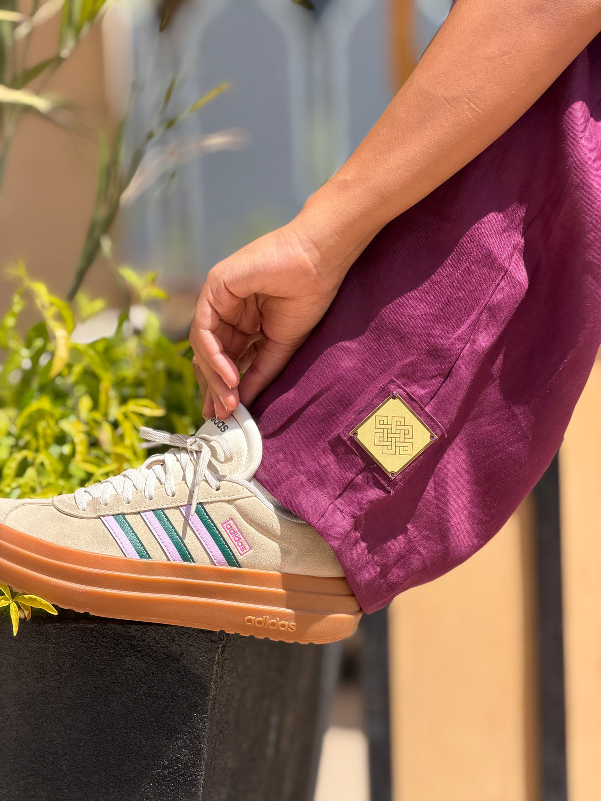 Mila linen pants ( Plum )