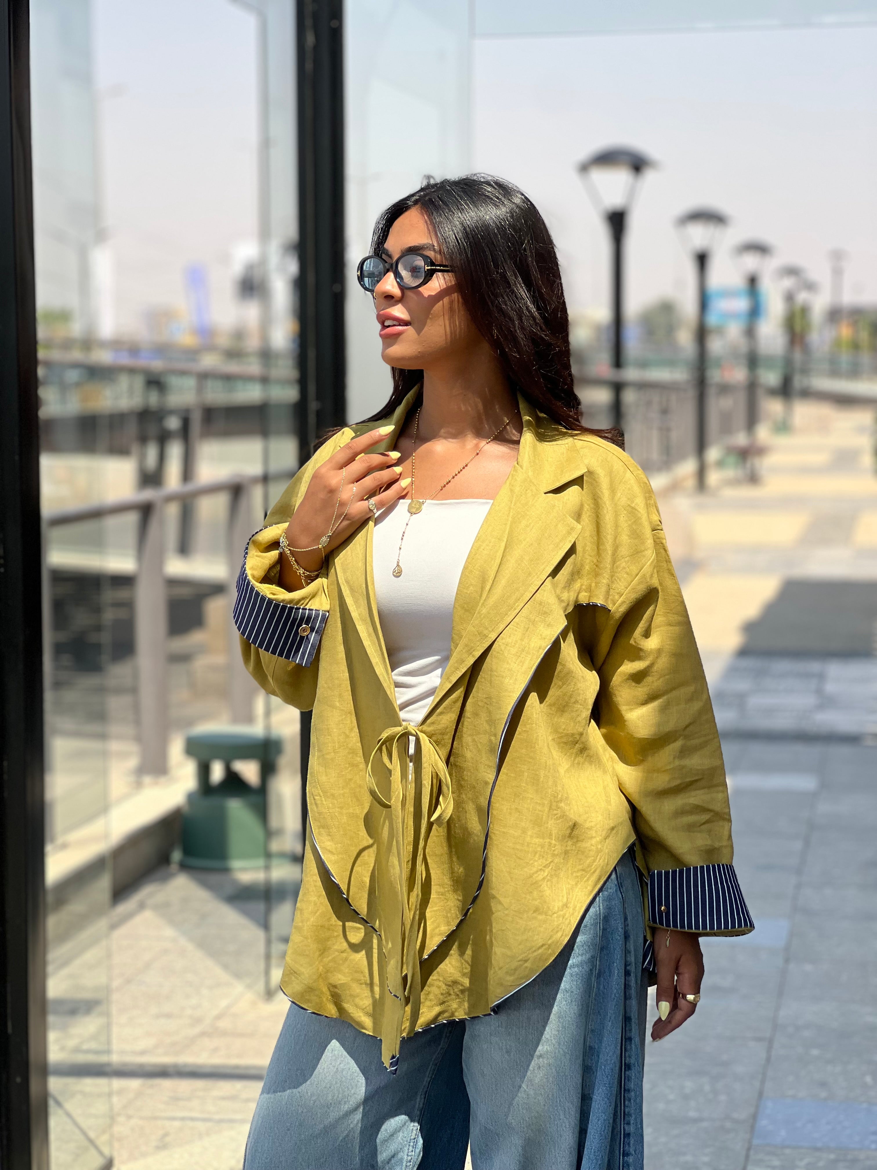 Cross-over Shirt (Mustard)